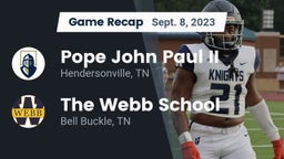 Recap: Pope John Paul II  vs. The Webb School 2023