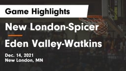 New London-Spicer  vs Eden Valley-Watkins  Game Highlights - Dec. 14, 2021