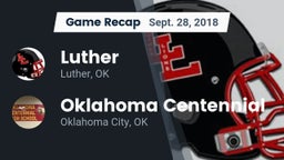 Recap: Luther  vs. Oklahoma Centennial  2018