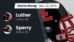 Recap: Luther  vs. Sperry  2019