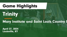 Trinity  vs Mary Institute and Saint Louis Country Day School Game Highlights - April 27, 2024