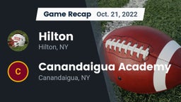 Recap: Hilton  vs. Canandaigua Academy  2022