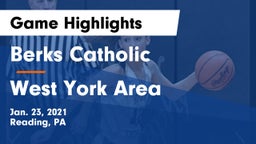 Berks Catholic  vs West York Area  Game Highlights - Jan. 23, 2021