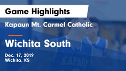 Kapaun Mt. Carmel Catholic  vs Wichita South  Game Highlights - Dec. 17, 2019