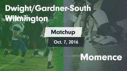 Matchup: Dwight/Gardner-South vs. Momence 2016