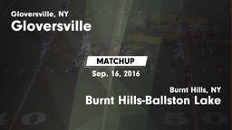 Matchup: Gloversville vs. Burnt Hills-Ballston Lake  2016