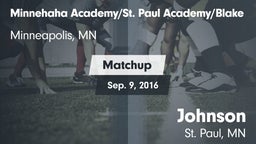 Matchup: Minnehaha Academy vs. Johnson  2016