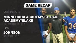 Recap: Minnehaha Academy/St. Paul Academy/Blake  vs. Johnson  2016