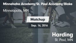 Matchup: Minnehaha Academy vs. Harding  2016