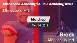 Matchup: Minnehaha Academy vs. Breck  2016
