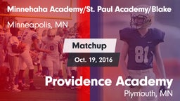 Matchup: Minnehaha Academy vs. Providence Academy  2016