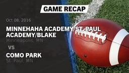 Recap: Minnehaha Academy/St. Paul Academy/Blake  vs. Como Park  2016