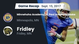 Recap: Minnehaha Academy/St. Paul Academy/Blake  vs. Fridley  2017