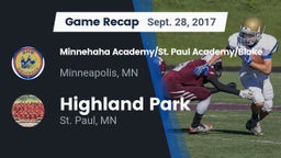 Recap: Minnehaha Academy/St. Paul Academy/Blake  vs. Highland Park  2017