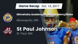 Recap: Minnehaha Academy/St. Paul Academy/Blake  vs. St Paul Johnson  2017