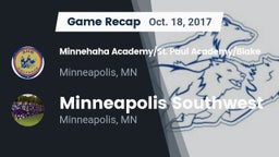 Recap: Minnehaha Academy/St. Paul Academy/Blake  vs. Minneapolis Southwest  2017