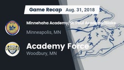 Recap: Minnehaha Academy/St. Paul Academy/Blake  vs. Academy Force 2018