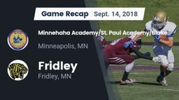 Recap: Minnehaha Academy/St. Paul Academy/Blake  vs. Fridley  2018