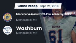 Recap: Minnehaha Academy/St. Paul Academy/Blake  vs. Washburn  2018