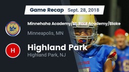 Recap: Minnehaha Academy/St. Paul Academy/Blake  vs. Highland Park  2018