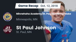 Recap: Minnehaha Academy/St. Paul Academy/Blake  vs. St Paul Johnson  2018