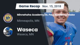 Recap: Minnehaha Academy/St. Paul Academy/Blake  vs. Waseca  2018