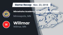 Recap: Minnehaha Academy/St. Paul Academy/Blake  vs. Willmar  2018