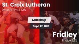 Matchup: St. Croix Lutheran vs. Fridley  2017