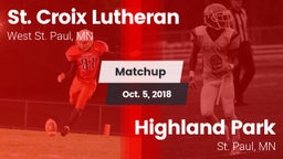 Matchup: St. Croix Lutheran vs. Highland Park  2018