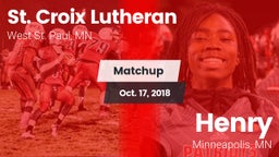 Matchup: St. Croix Lutheran vs. Henry  2018