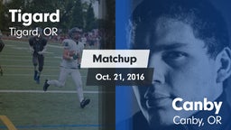 Matchup: Tigard  vs. Canby  2016