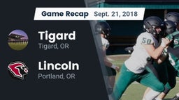 Recap: Tigard  vs. Lincoln  2018