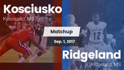 Matchup: Kosciusko High vs. Ridgeland  2017
