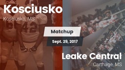 Matchup: Kosciusko High vs. Leake Central  2017
