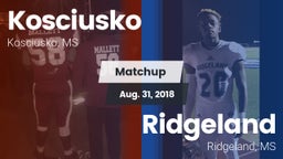 Matchup: Kosciusko High vs. Ridgeland  2018