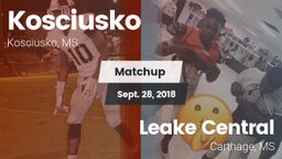 Matchup: Kosciusko High vs. Leake Central  2018