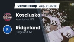 Recap: Kosciusko  vs. Ridgeland  2018