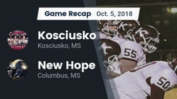 Recap: Kosciusko  vs. New Hope  2018