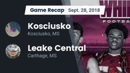 Recap: Kosciusko  vs. Leake Central  2018