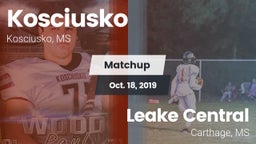 Matchup: Kosciusko High vs. Leake Central  2019