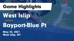 West Islip  vs Bayport-Blue Pt Game Highlights - May 22, 2021