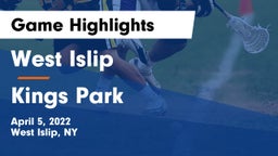 West Islip  vs Kings Park   Game Highlights - April 5, 2022