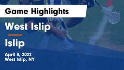 West Islip  vs Islip  Game Highlights - April 8, 2022
