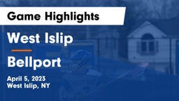 West Islip  vs Bellport  Game Highlights - April 5, 2023