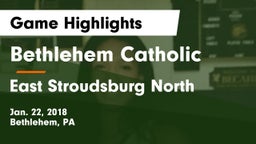 Bethlehem Catholic  vs East Stroudsburg North  Game Highlights - Jan. 22, 2018