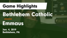 Bethlehem Catholic  vs Emmaus  Game Highlights - Jan. 4, 2019