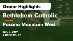 Bethlehem Catholic  vs Pocono Mountain West  Game Highlights - Jan. 8, 2019