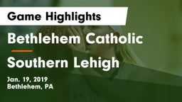 Bethlehem Catholic  vs Southern Lehigh  Game Highlights - Jan. 19, 2019