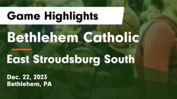 Bethlehem Catholic  vs East Stroudsburg  South Game Highlights - Dec. 22, 2023
