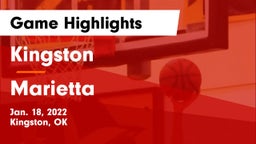 Kingston  vs Marietta  Game Highlights - Jan. 18, 2022